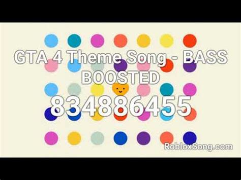 GTA 4 Theme Song BASS BOOSTED Roblox ID LITplayz Radio Codes YouTube