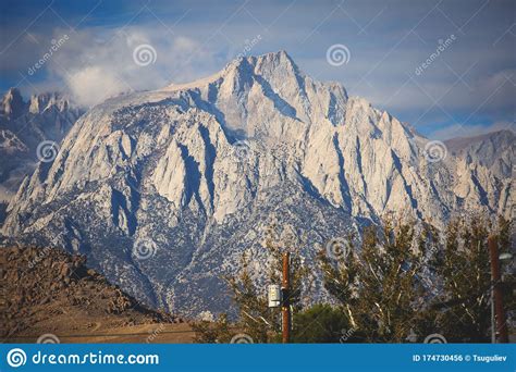 View Of Lone Pine Peak East Side Of The Sierra Nevada Range The Town