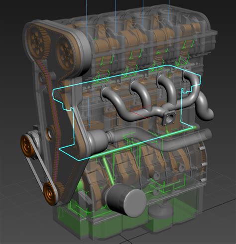 3d Motor Engine Model