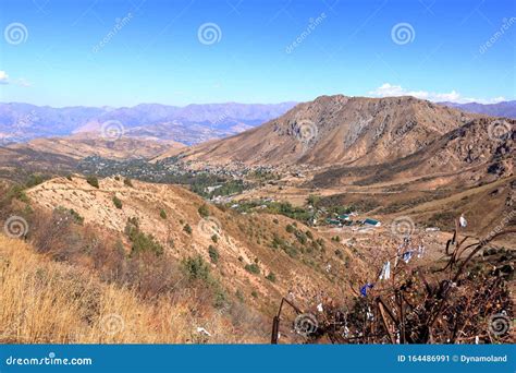 Scenic Landscape Of Tian Shan Mountain Range Near Chimgan In Uzbekistan