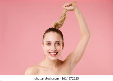 Close Blonde Half Naked Woman S Stock Photo Shutterstock