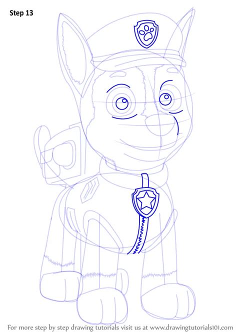 How To Draw Chase From Paw Patrol