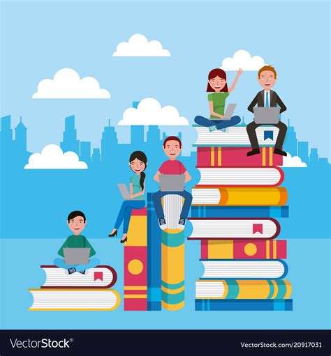 People Learning Concept Royalty Free Vector Image