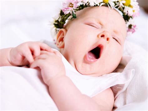 Yawning Baby Hd Desktop Wallpaper Widescreen High Definition