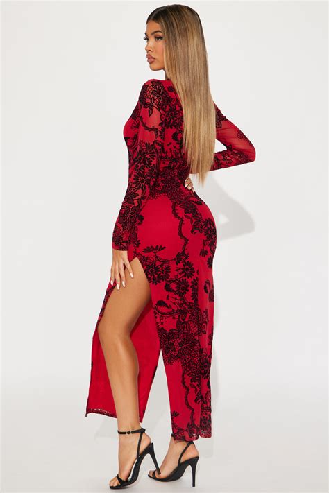 Shianne Mesh Maxi Dress Red Fashion Nova Dresses Fashion Nova