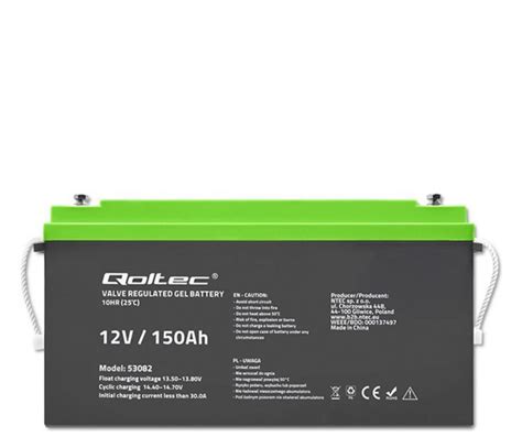 Qoltec Akumulator żelowy 12V 150Ah GEL 42 3kg Akumulatory do UPS Sklep komputerowy x kom pl