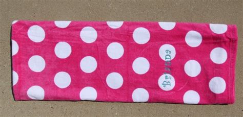 Hot Pink Polka Dot Beach Towel X