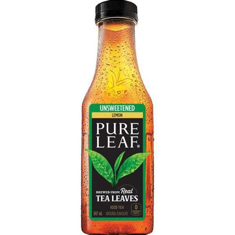 Pure Leaf Unsweetened Iced Tea With Lemon 547 Ml Bottle Walmart Canada