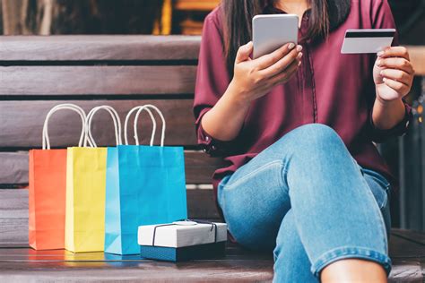 Consumerism Shopping Lifestyle Concept Young Woman Sitting Near