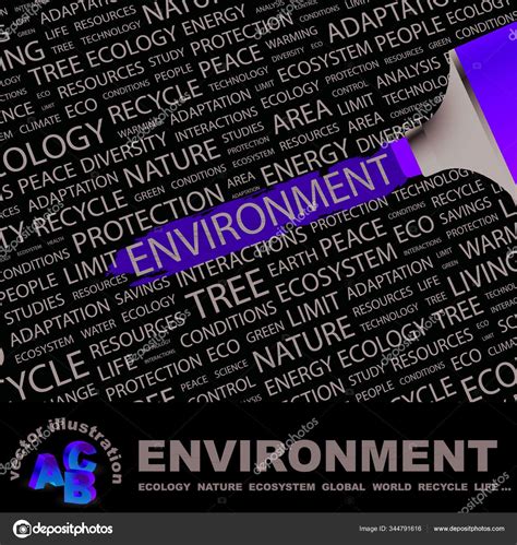 Environment Word Cloud Concept Illustration Wordcloud Collage Stock
