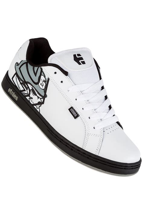 Etnies Metal Mulisha Fader Shoes White Black Grey Buy At Skatedeluxe