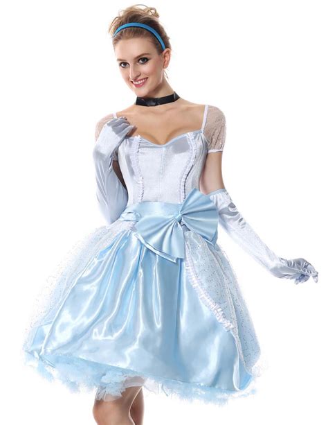 Adult Sweet Princess Cinderella Halloween Costume Dress Set