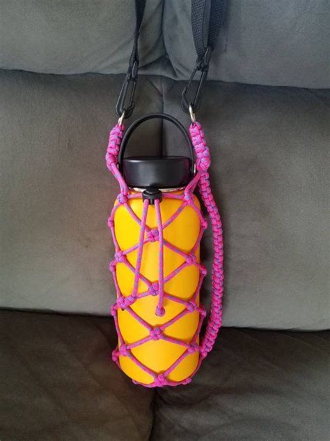 32 Oz Handmade Paracord Water Bottle Holder With Side Handle Etsy