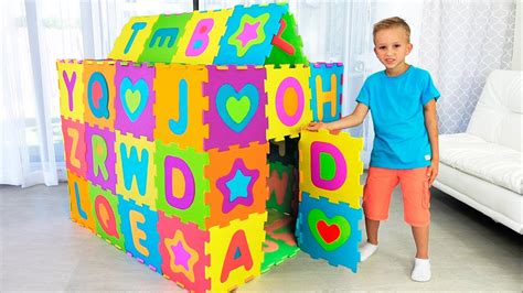 Vlad And Nikita Play And Build Colored Playhouse Youtube
