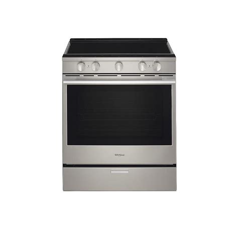 Whirlpool Weea25h0hz 64 Cu Ft Smart Slide In Electric Range With