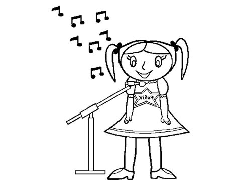 Singing Coloring Pages - Kidsuki