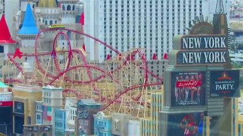 Long Distance Zoom View Of Vegas Roller Coaster Las Vegas