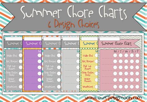 Free Summer Chore Charts Free Homeschool Deals