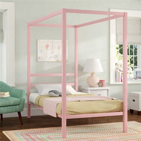 Home styles white twin bed headboards & footboards. Ainsworth Canopy Bed | Twin canopy bed, Bed sizes, Canopy bed