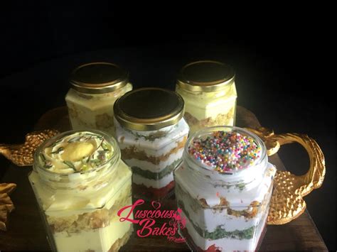 Rasmalai is most loved sweet in india and you definitely wouldn't want to replace this sweet with anything else. Rasmalai cake jars & Rainbow cake jars... - Luscious Bakes ...