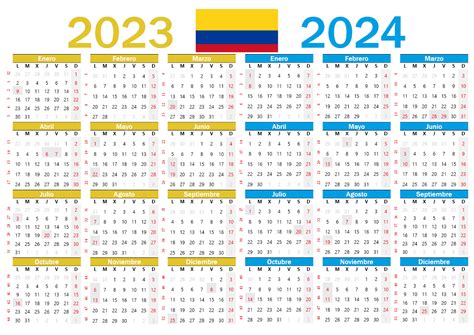 Calendario 2024 Colombia Festivos 1a7