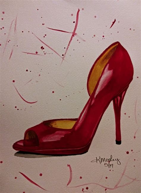 They all have high quality and reasonable price. Watercolor shoes art | Shoe art, Christian louboutin pumps ...