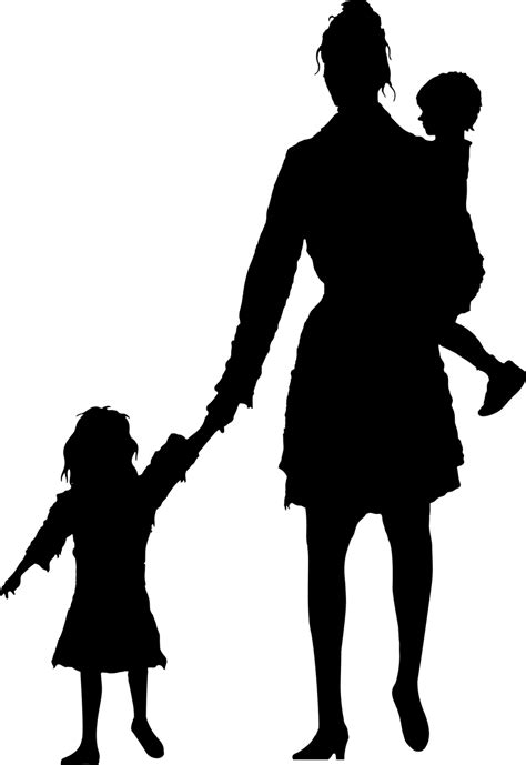 Mother Silhouette Child Stock Photography People Vector Png Download