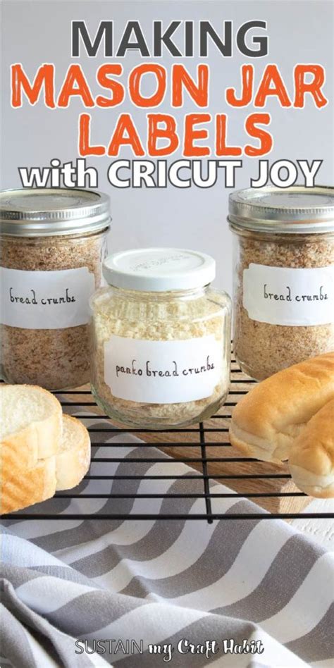 Diy Mason Jar Labels With Cricut Joy Smart Label Sustain My Craft Habit