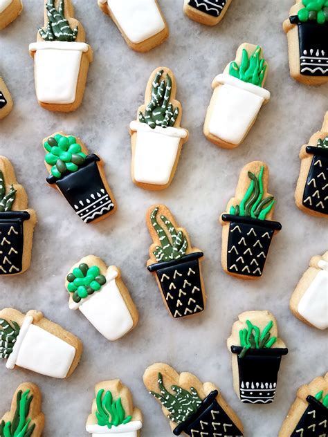 Potted Cactus Cookies