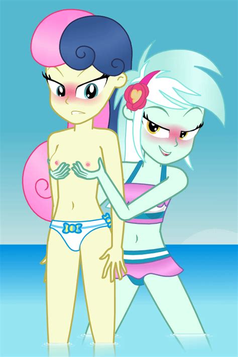 Rule 34 2girls Animated Bathing Suit Bon Bon Eg Breasts Equestria