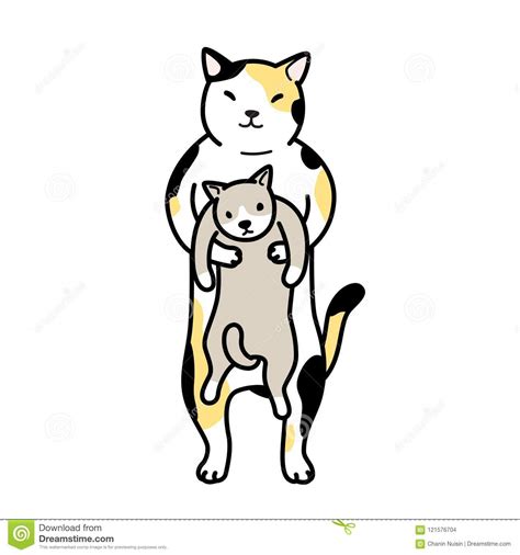 Cat Vector Kitten Icon Calico Logo Illustration Character