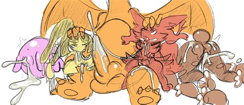 Rule 34 After Oral After Sex Anthro Ass Balls Big Penis Bodily Fluids Braixen Brown Body