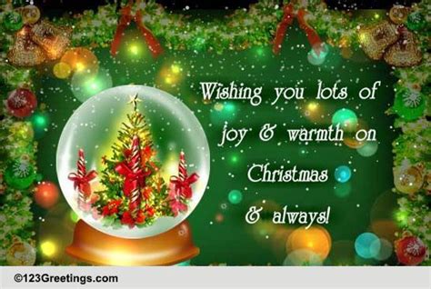 Joy And Warmth Free Christmas Card Day Ecards Greeting Cards 123
