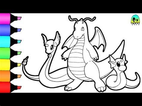 Generation ii pokemon coloring free igglybuff. Pokemon Coloring Pages Dratini Dragonair and Dragonite ...