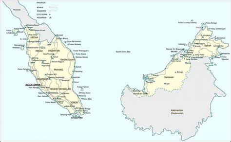 Map Of Malaysia Detailed Map Of Malaysia South Eastern Asia Asia
