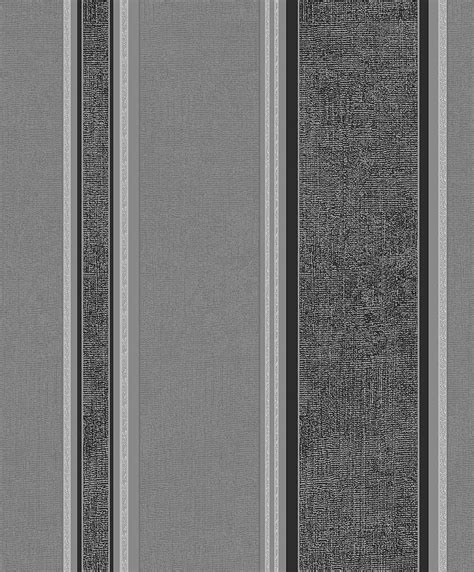 Coloroll Feather Mallory Stripe Midnight M0917 Grey Wallpaper