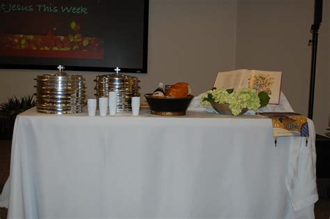 Our Communion Table Set Up To Toast Our New Space Flickr