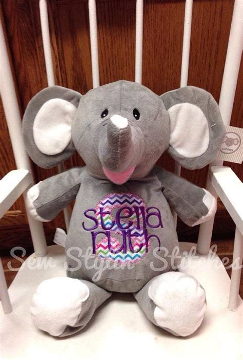 Personalized Stuffed Animal Monogrammed Baby Cubbiebaby Etsy