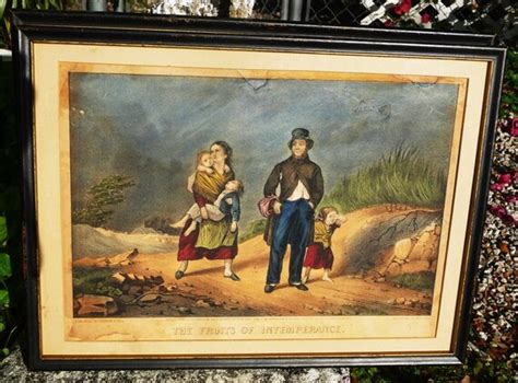 Rare Original Set Of Currier And Ives The Fruits Of By Miamipicker