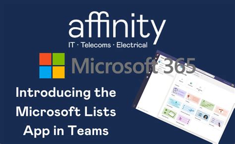Introducing The Microsoft Lists App In Teams Affinity It