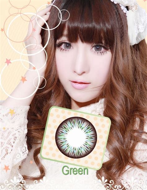 Pin On Eyewear Colored Circle Contact Lenses Cosplay Cartoon Halloween Passion Flower Green