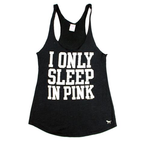 Victorias Secret Pink Black Racer Back Sleepwear Tank Top Misses Xs