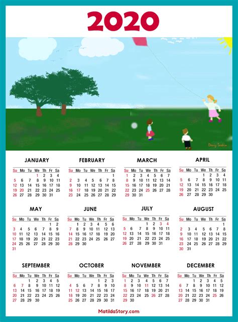 The benefit of using a. 2020 Calendars - MatildaStory.com