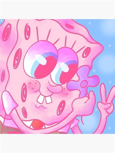 Pink SpongeBob Poster By Gross Girl99 Redbubble