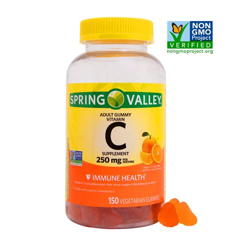 Spring Valley Immune Health Non Gmo Vitamin C Vegetarian Gummies