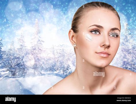 Young Beautiful Woman Face Stock Photo Alamy