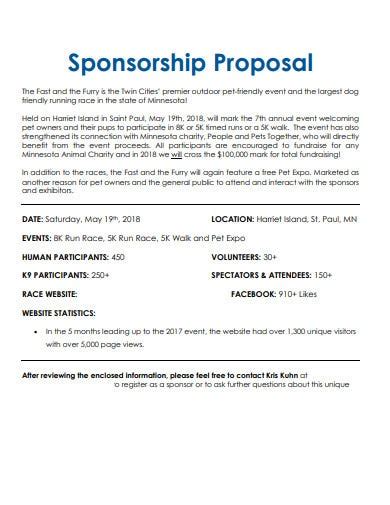 Event Sponsorship Proposal Template Free Printable Templates