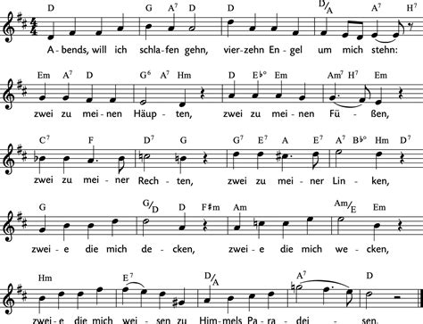 Abends, will ich schlafen gehen