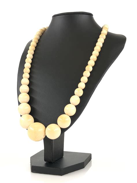 Lot Antique Southwestern Ivory Bead Necklace