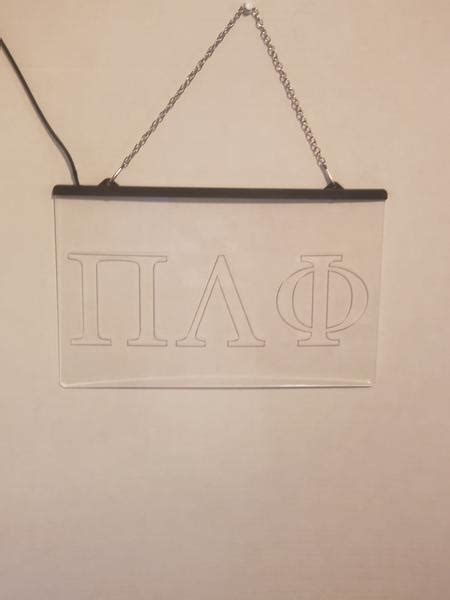 Pi Lambda Phi Led Sign Greek Letter Fraternity Light Greek Lodge